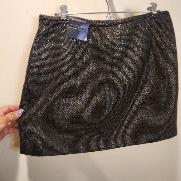 Banana Republic Metallic Tweed Mini Skirt Size 8 NWT - Picture 9 of 13